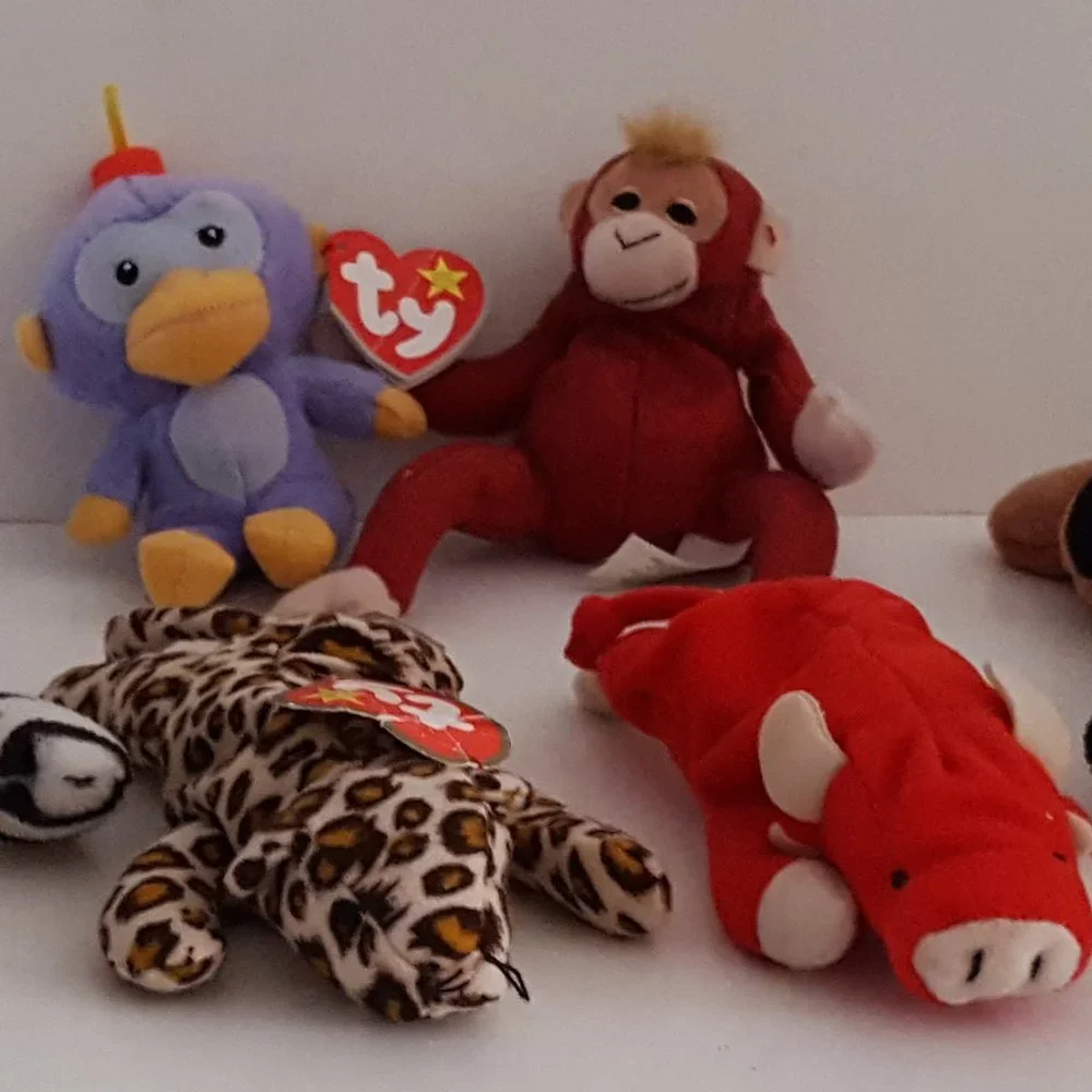 Beanie Babies and Teenie Beanies Lot of 6 (**2 w/Tags Pls Read**)
